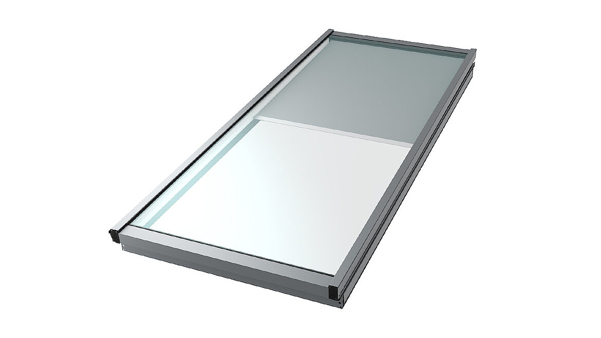 LAMILUX Modular Glass Skylight, vnitřní ochrana proti slunci LAMILUX Modular Glass Skylight, vnitřní ochrana proti slunci