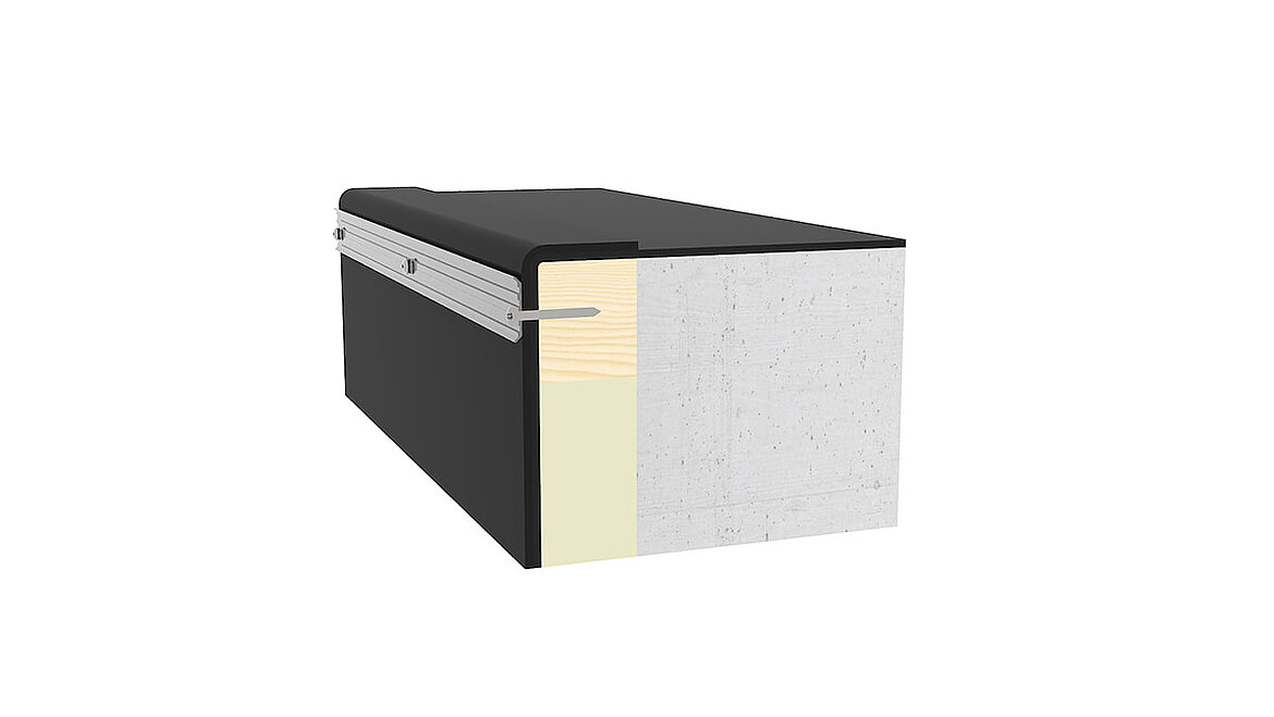 Instalace na betonový sokl Instalace modulárního střešního světlíku Modular Glass Skylight na betonový sokl