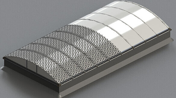 Pásový světlík LAMILUX s ochranou proti slunci