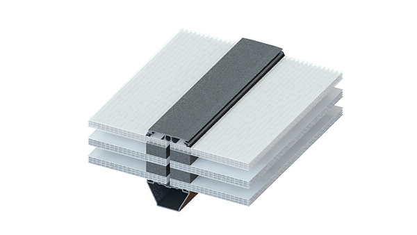 LAMILUX pásový světlík B typ PC10 + PC6 + PC10 2 x tc 5